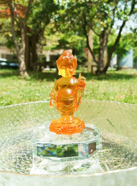 组合琉璃释迦牟尼浴佛节香粉摆件