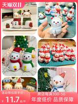 2023 New Christmas Tree Diy Material Packs Christmas Handmade Clay Small Snowman Mini Home Tabletop Pendulum