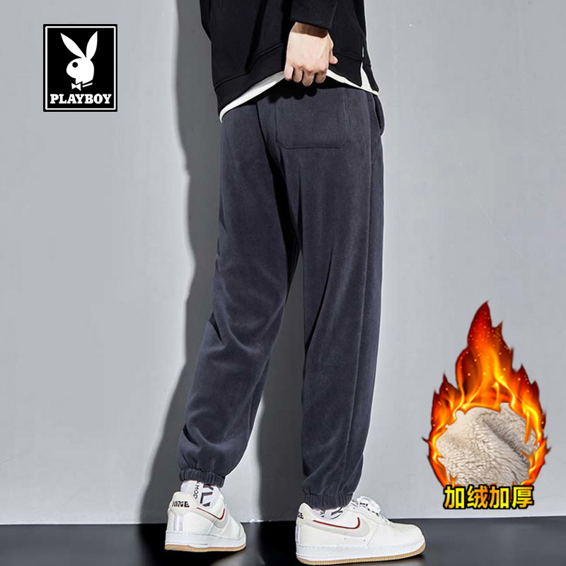 花花公子灯芯绒裤子男秋冬季加绒加厚保暖卫裤宽松大码休闲长裤潮,淘宝优惠券,粉丝福利购,淘宝优惠卷