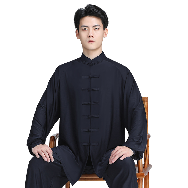 太极服男款新款秋冬季太极拳练功服男八段锦武术服装女士春秋套装_虎窝淘
