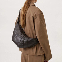 France Lemaire Horn Bag Gold High Silver Congeniy Goat Leather Advanced Sensation Pleasable Dumplings Bag Sloped Satchel Purse