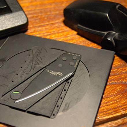 熊先生户外 信用卡刀 折叠式卡片刀 水果刀 便携多功能工具求生刀