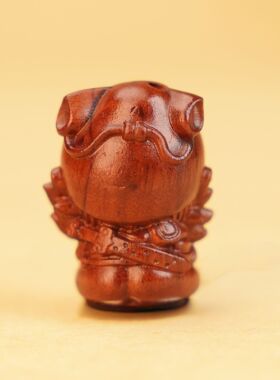 雷击枣木老料天师钟馗小吊坠雷击