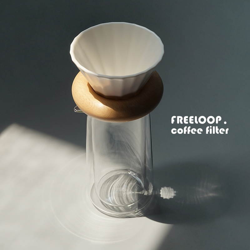 飞形物freeloop绯露手冲咖啡滤壶滤杯原创设计礼物礼盒 - 图1