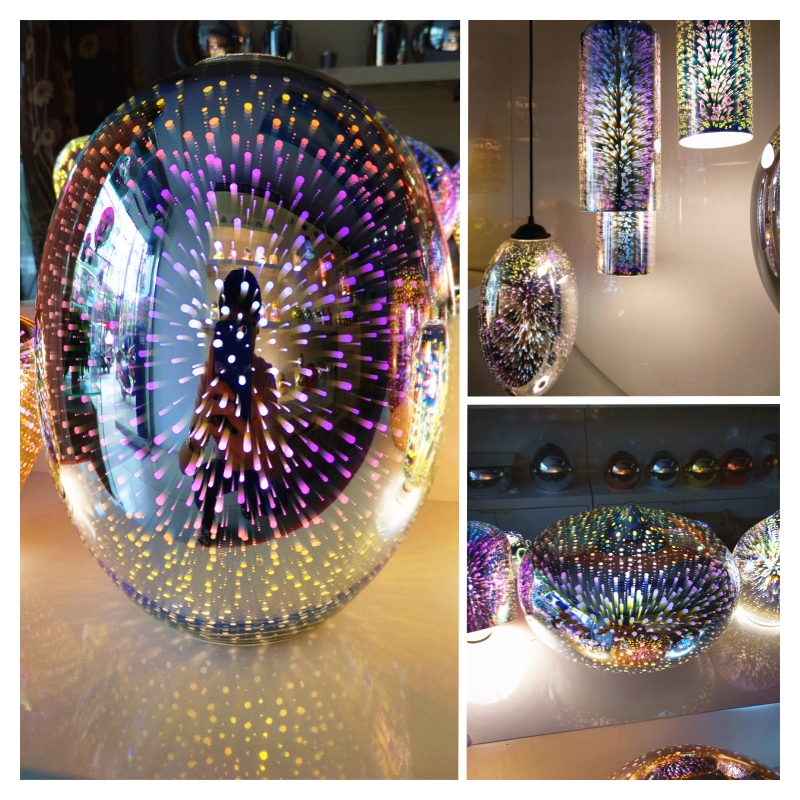 创意3D彩色玻璃吊灯酒吧餐厅吧台咖啡厅KTV会所 现代个性氛围灯具 - 图2