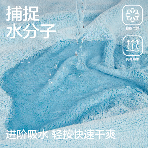 三利儿童浴巾斗篷带帽浴袍洗澡吸水珊瑚绒婴儿男女童可穿式秋冬季 - 图2