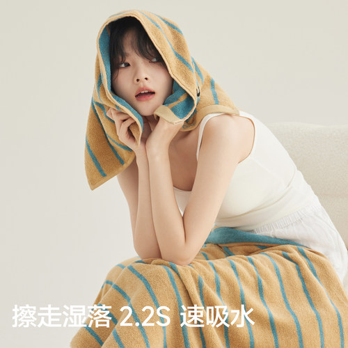 三利纯棉毛巾洗澡男女吸水家用全棉面巾成人洗脸柔软不易掉毛情侣 - 图1
