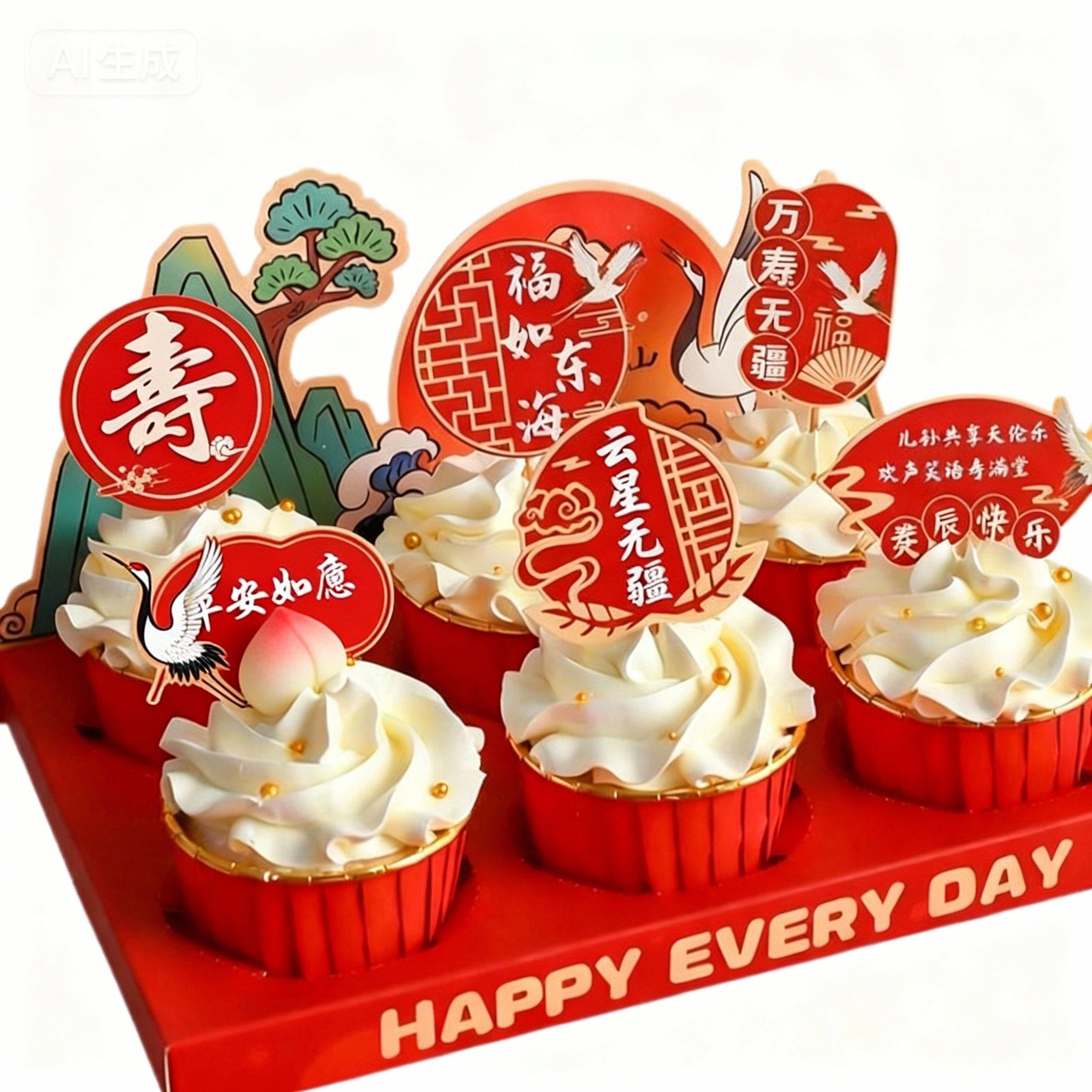 过寿老爷爷奶奶摆件配件祝寿蛋糕梅花寿桃甜品台装饰插件福寿健康,淘宝优惠券,粉丝福利购,淘宝优惠卷