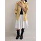 Korean niche white moonlight elastic waist thin umbrella skirt