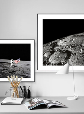 NASA阿波罗登月摄影装饰画