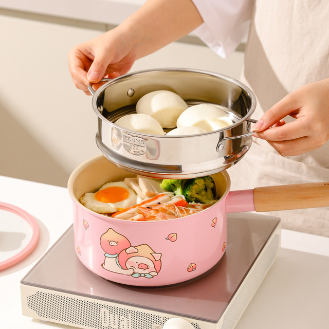 Kawashimaya&lulu pork milk pot non-stick noodle pot