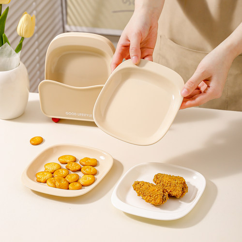 川岛屋吐骨碟家用吐骨头盘碟塑料小碟子桌面餐桌食品级垃圾渣盘子 - 图0