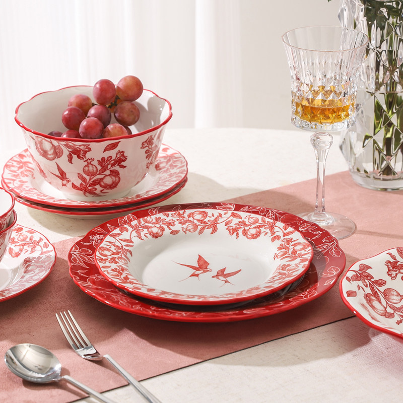 精选川岛屋结婚餐具套装订婚陪嫁碗筷礼盒喜庆红色碗具新婚礼物送,淘宝优惠券,粉丝福利购,淘宝优惠卷