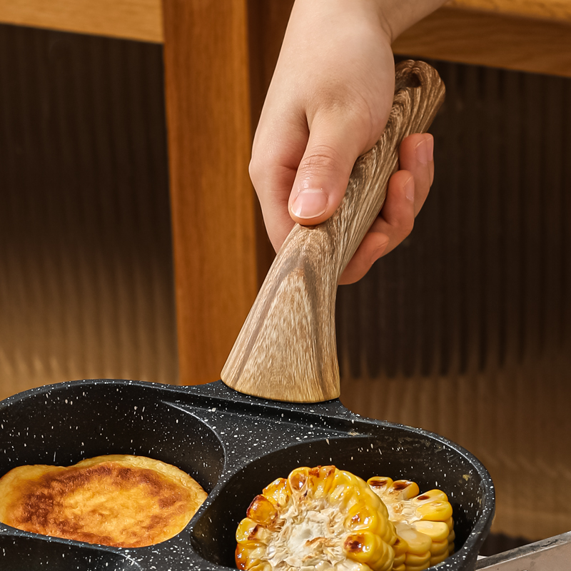 川岛屋早餐煎蛋锅家用煎蛋神器不粘锅四孔小煎锅煎饼锅鸡蛋汉堡锅 - 图2