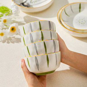 川岛屋碗新款高颜值餐具碗碟套装好看的吃饭小碗陶瓷米饭碗家用