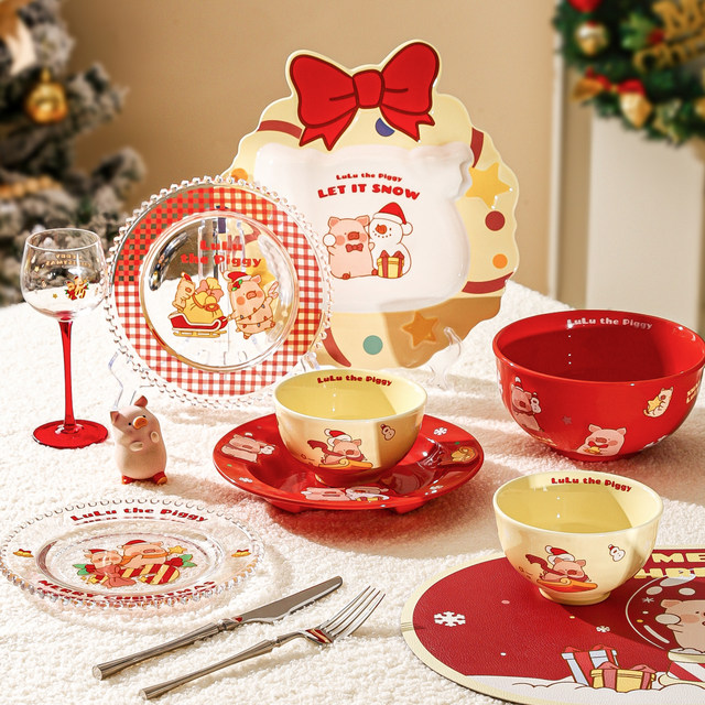 Kawashimaya LuLu Pig Christmas Series Tableware Gifts