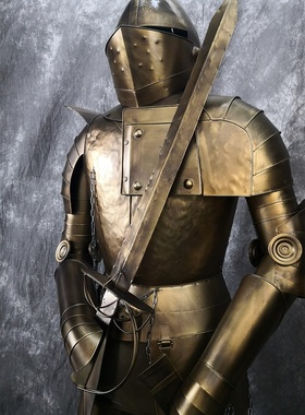 中世纪骑士武士摆件大型落地雕像