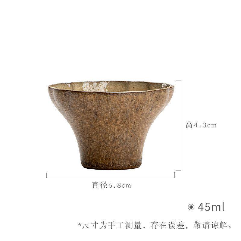 Yinchuantang Japanese-style silent horn wide-mouth tea cup Kung Fu tea set bionic tea cup home tea drinking master cup