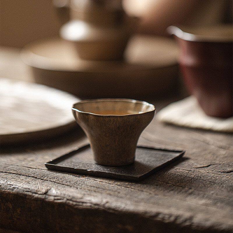Yinchuantang Japanese-style silent horn wide-mouth tea cup Kung Fu tea set bionic tea cup home tea drinking master cup