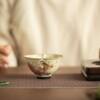 ZHG. Jingdezhen student master cup ceramic tea cup Kung Fu tea set tea cup underglaze color flower mouth household single cup