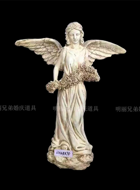 自由女神风罗马柱婚礼迎宾区摆件