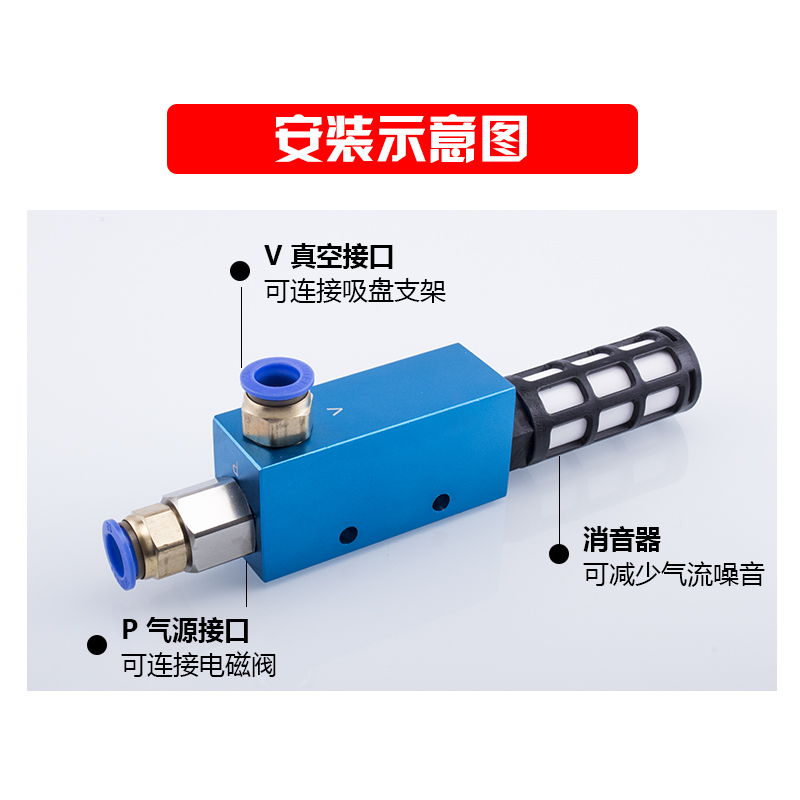 真空发生器EV-10/15/20/25吸盘负压发生器气动机械手配件厂家现货 - 图2