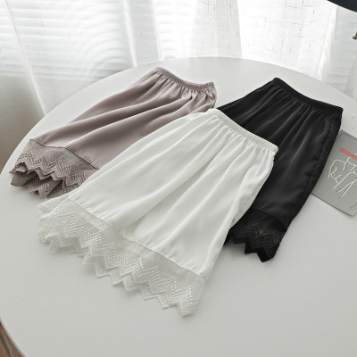 春夏新品甜美舒适睫毛蕾丝绸缎短裤 欧朵妮打底裤