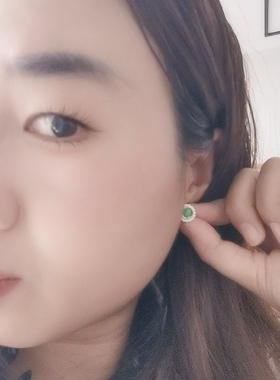 彝阿朵凉山彝族纯银耳环女小花草帽耳钉红色绿色藏式耳饰品淑女