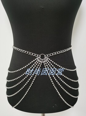 腰链合金女水钻饰品链条欧美
