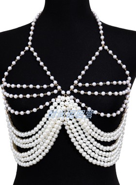 新款个性时尚小背心混色珍珠