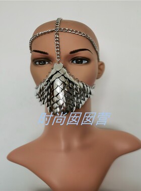 ins多色重工面具合金饰品