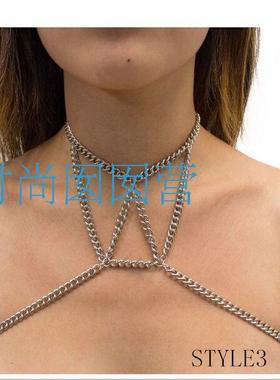 欧美五角星饰品身体链