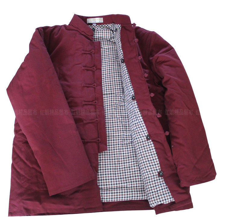 纯棉老粗布唐装棉袄纯棉花可拆卸内胆热卖男装冬款棉衣外套特价