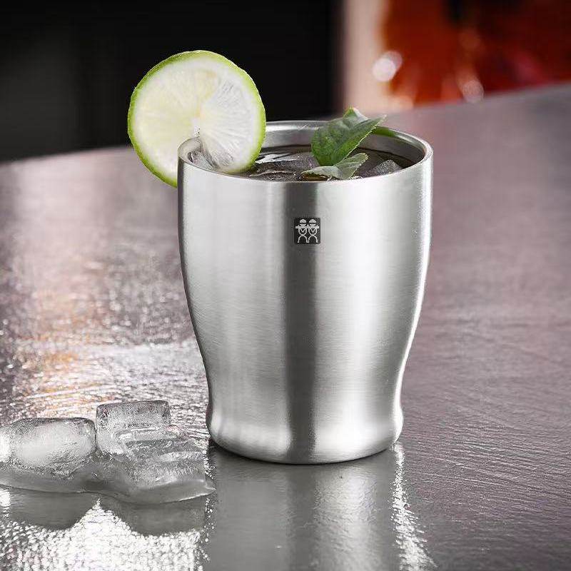 德国DOUBLEDELI304不锈钢双层水杯韩式啤酒杯咖啡杯儿童口杯茶杯,淘宝优惠券,粉丝福利购,淘宝优惠卷