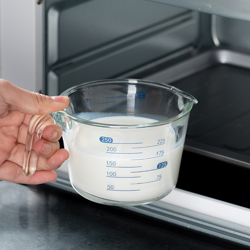 onlycook厨房刻度量杯高硼硅玻璃打蛋专用杯子烘焙工具鸡蛋打蛋杯 - 图1