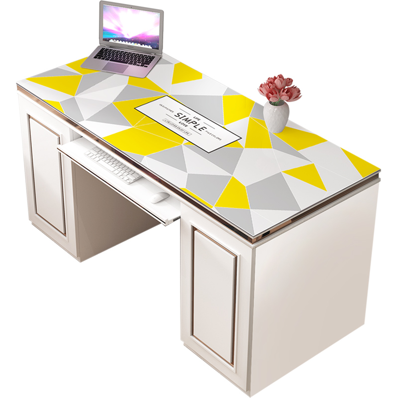 电脑桌布书桌ins学生写字台桌垫pvc防水防油免洗餐桌布北欧软玻璃 - 图3