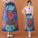 Summer heavy embroidered retro style commuting mid-length skirt