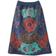 Summer heavy embroidered retro style commuting mid-length skirt