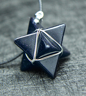 原创梅尔卡巴立体几多面水晶项链