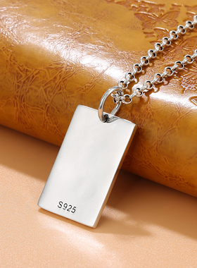 纯银个性狮子吊牌男做旧泰银霸气雄狮银挂坠潮人嘻哈卫衣链情侣款