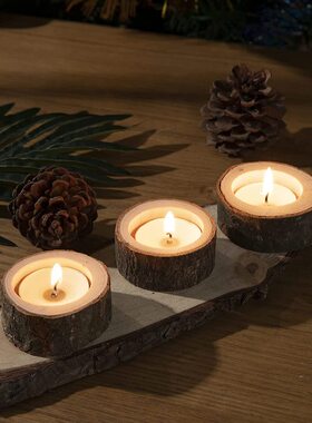 Wooden Tea Light Candle Holders for Wedding Centerpieces Hal