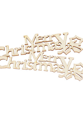 10pcs Wooden Merry Christmas Letters DIY Wood Craft Table Ch