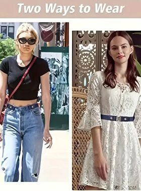 Traceless Invisible Elastic Belt Women's Belt Jeans Pants Me