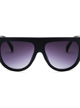 Oversized Frame Black Shades Square Sunglasses Woman Oval Br