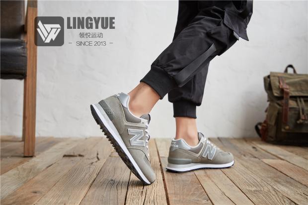 NEW BALANCE男女经典574运动休闲复古跑步鞋ML574EGG/EGK/EGW/EGB - 图1