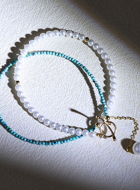 天然绿松石精品百搭项链