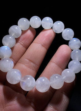 雾霾蓝月光石手链晶尧情侣款