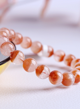 天然红兔毛聚宝盆手链