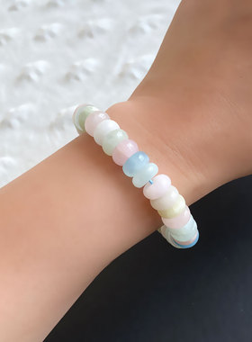 隔片全彩色单圈时尚风天然摩根石