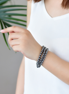 真品thz天然赫兹手链圆珠矿石